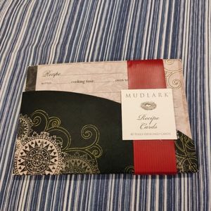NWT! MUDLARK Recipe Cards 40ct (Fits in LONGABERGER)
